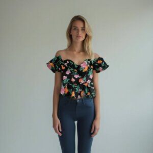 💕ASOS floral ruffled top 8